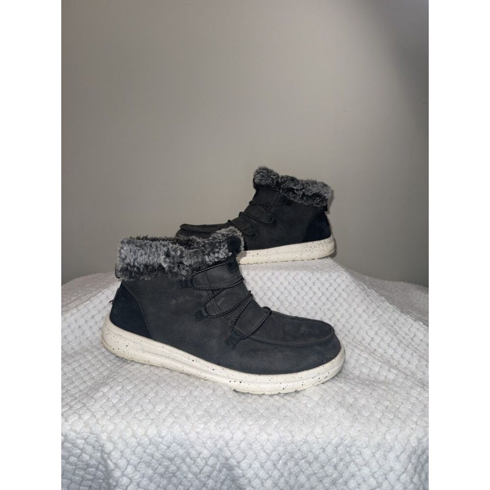 Hey Dude Women's Black Eloise Boots Size 10